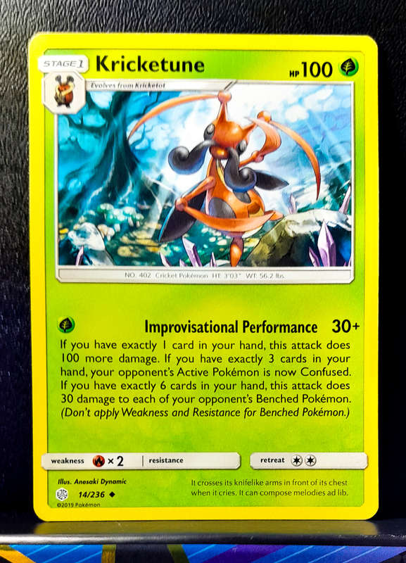 Pokemon Cards - Kricketune 14/236 - Sun & Moon, Cosmic Eclipse