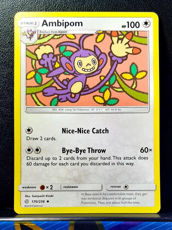 Pokemon Cards - Ambipom 170/236 - Sun & Moon, Cosmic Eclipse