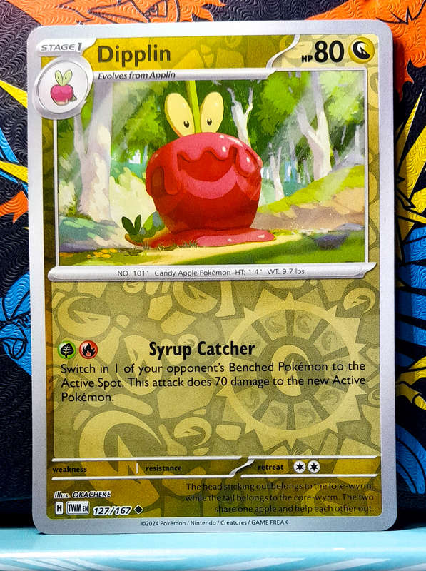 Pokemon Card - Dipplin 127/167 - Reverse Holo - Twilight Masquerade
