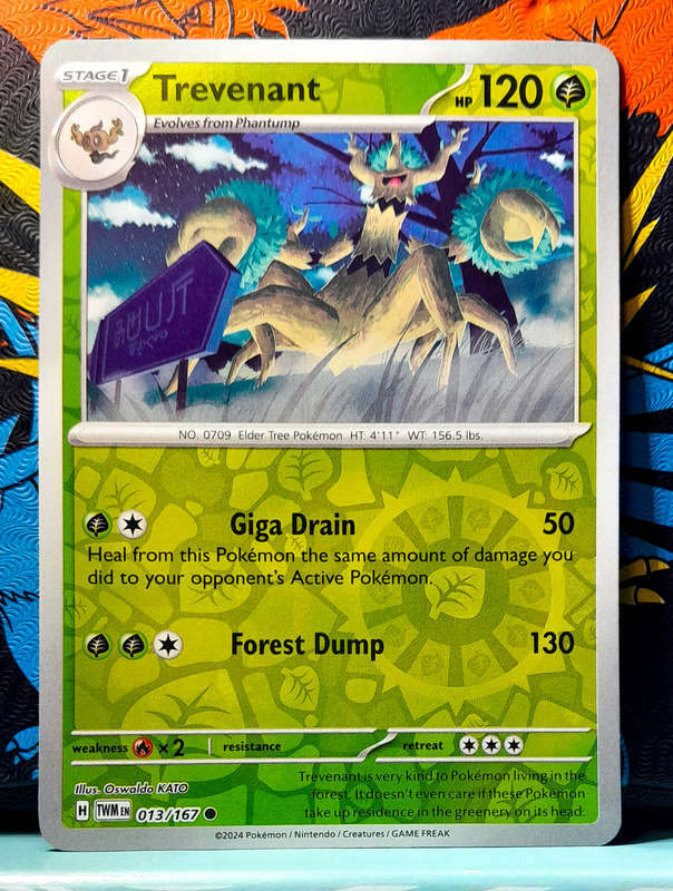 Pokemon Card - Trevenant 013/167 - Reverse Holo - Twilight Masquerade