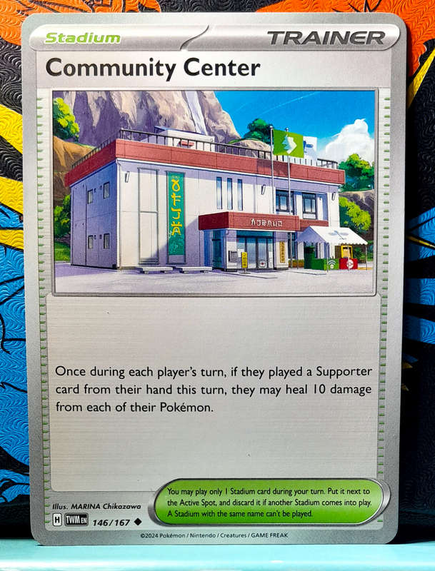 Pokemon Card - Community Center 146/167 - Trainer - Twilight Masquerade
