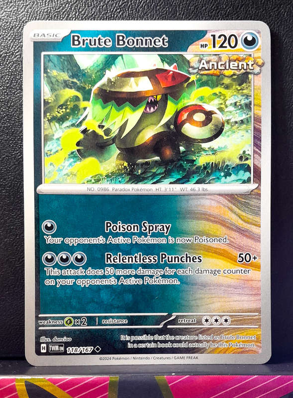 Pokemon Card - Brute Bonnet 118/167 - Twilight Masquerade
