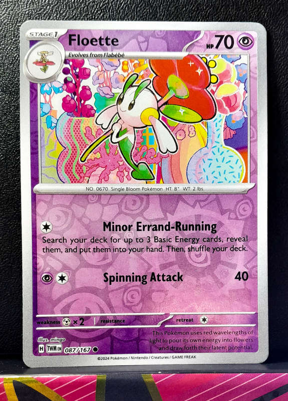 Pokemon Card - Floette 087/167 - Reverse Holo - Twilight Masquerade