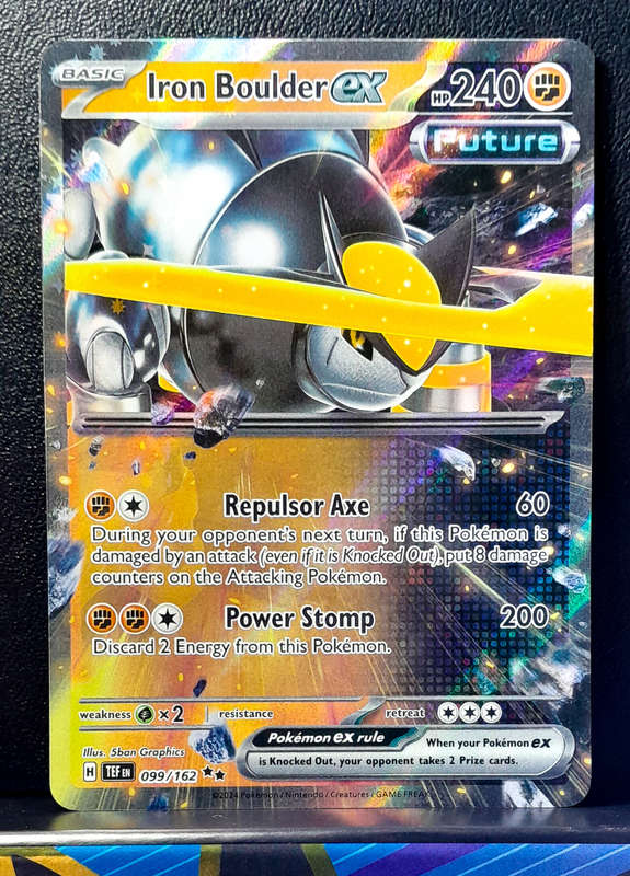 Pokemon Card - Iron Boulder 099/162 - Double Rare Holofoil - Temporal Forces