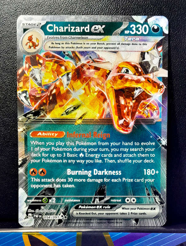 Pokemon Cards - Charizard EX 054/091 - Textured Holofoil Double Rare - Paldean Fates (NM)