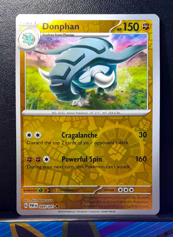 Pokemon Cards  - Donphan 049/091 - Reverse Holofoil - Paldean Fates (NM)