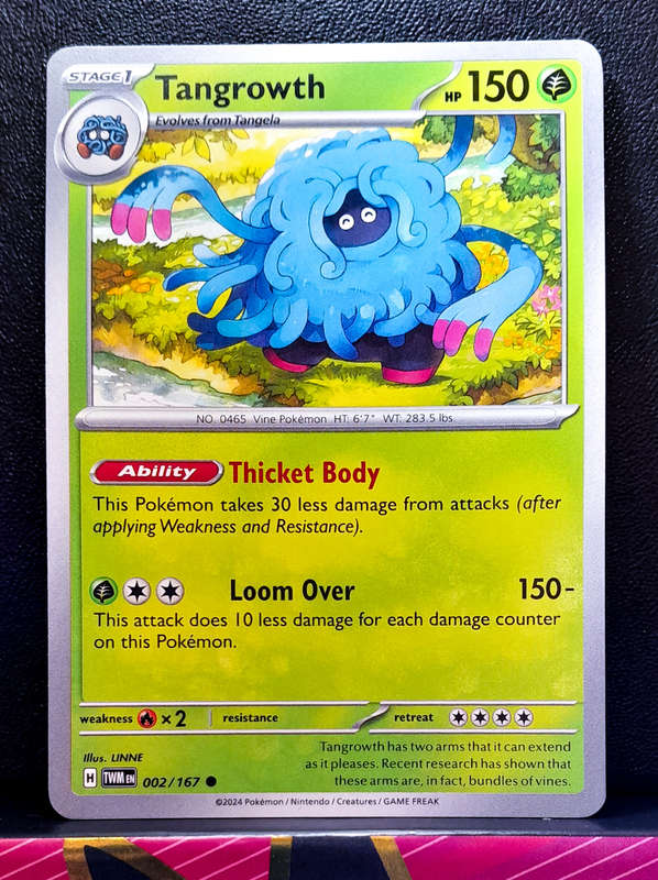 Pokemon Card - Tangrowth 002/167 - Twilight Masquerade
