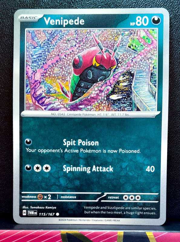 Pokemon Card - Venipede 115/167 - Twilight Masquerade