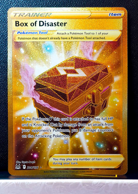 Pokemon Cards - Box of Disaster 214/196 - Golden Secret Rare - Lost Origins.