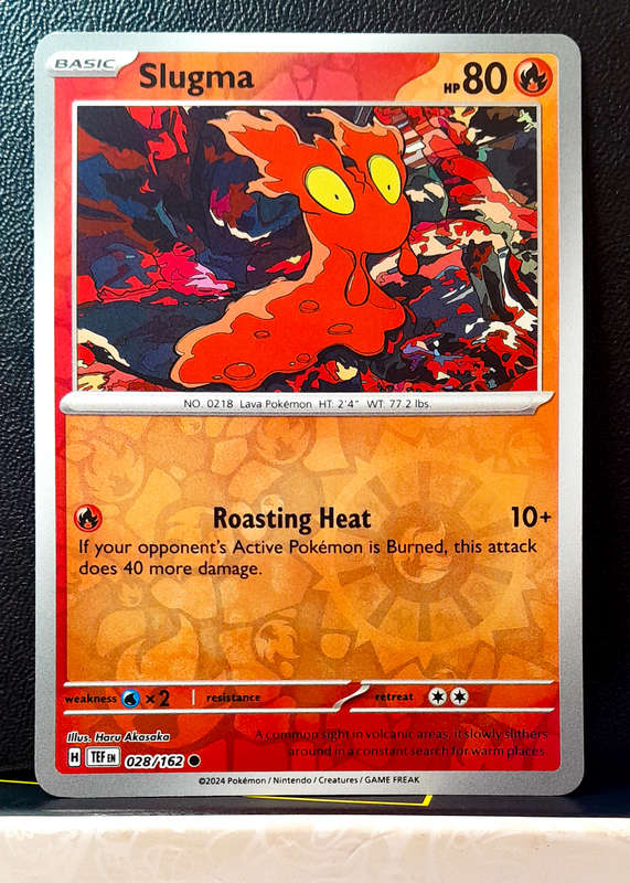 Pokemon Card - Slugma 028/162 - Reverse Holo - Temporal Forces
