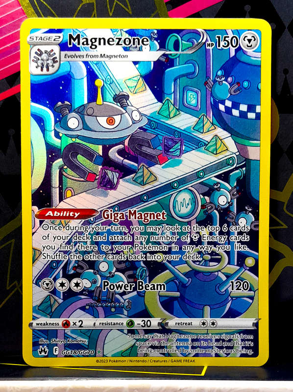 Pokemon Card - Magnezone GG18/GG70  - Holofoil Illustraition Rare - Sword & Shield Crown Zenith