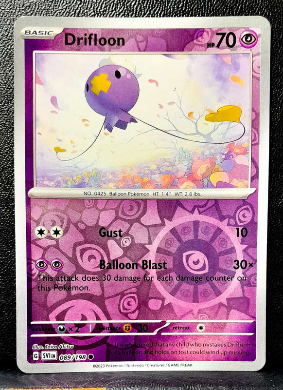 Pokemon Card - Drifloon 089/198 - Reverse Holofoil - Scarlet & Violet Base Set