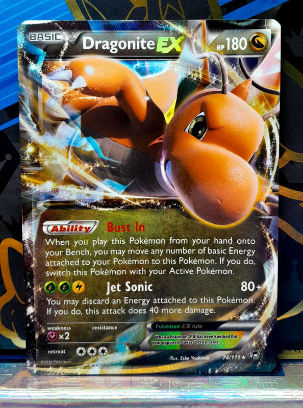 Pokemon Card - Dragonite EX 74/111 - Holofoil Rare - XY Furious Fists (2014) NM
