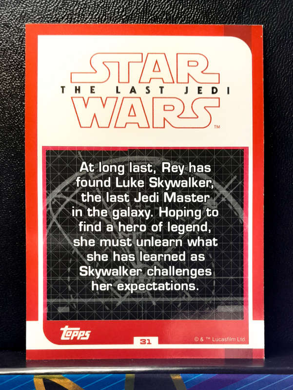 Topps Journey to Star Wars: The Last Jedi - Rey 31  (NM) 2017