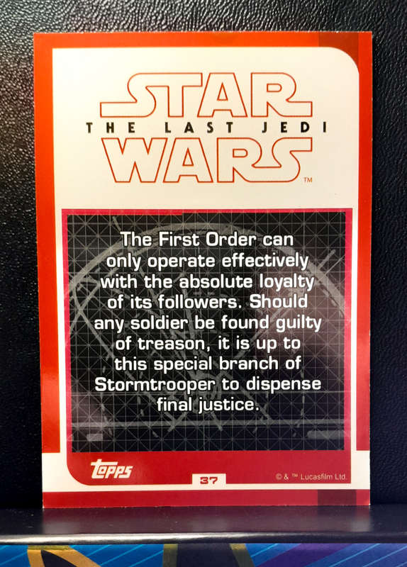 Topps Journey to Star Wars: The Last Jedi - Stormtrooper Executioner 37 - (NM) 2017