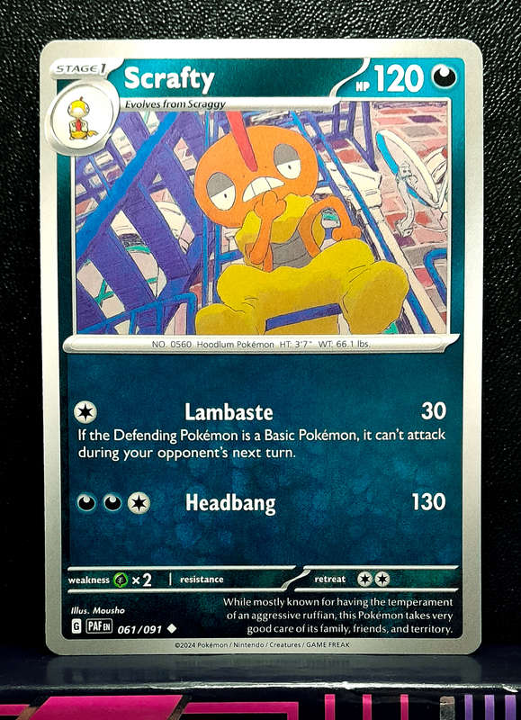 Pokemon Card - Scrafty 061/193 - Paldean Fates