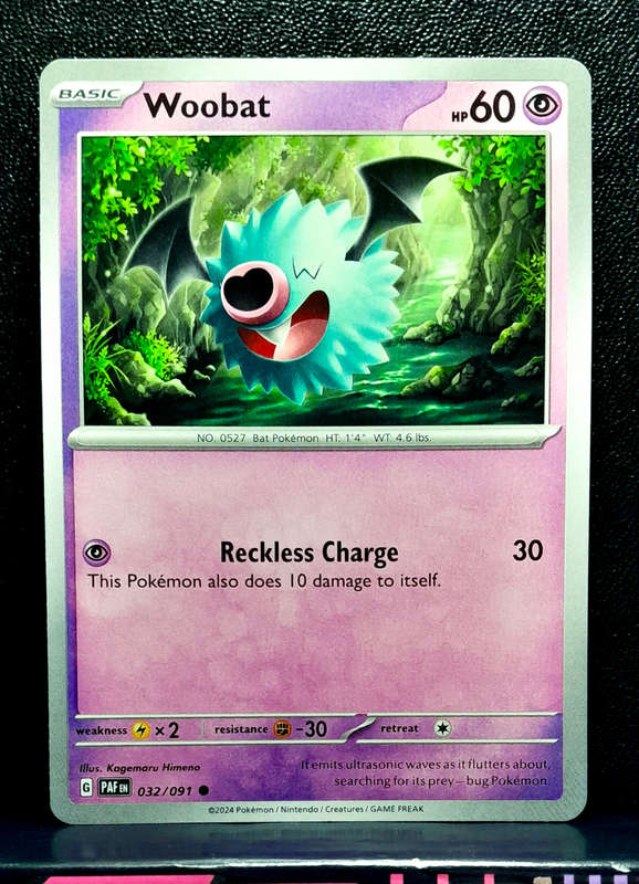 Pokemon Card - Woobat 032/193 - Paldean Fates