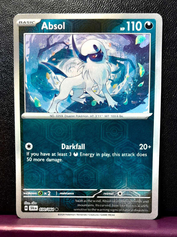 Pokemon Cards - Absol 030/064 - Reverse Holofoil  - Shrouded Fable (NM)