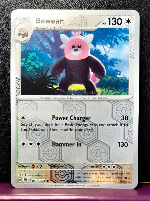 Pokemon Cards - Bewear 053/064 - Reverse Holofoil  - Shrouded Fable (NM)