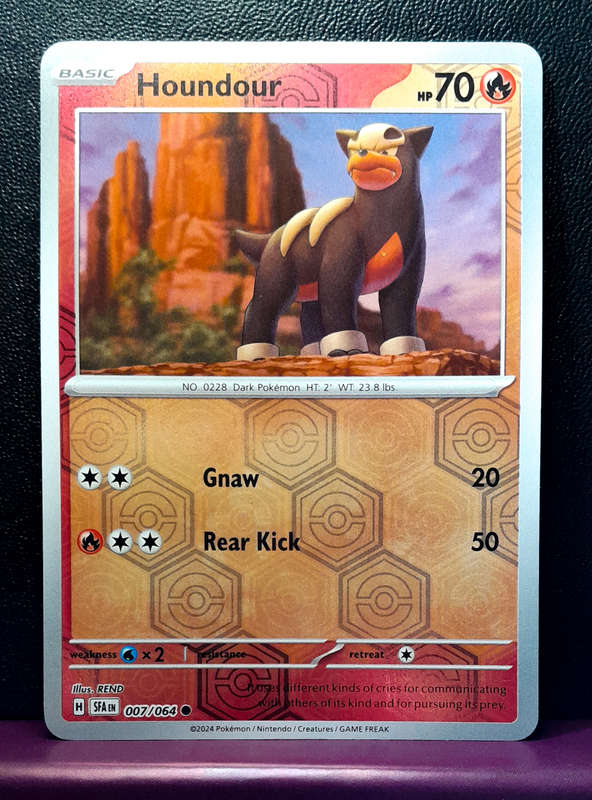 Pokemon Cards - Houndour 007/064 - Reverse Holofoil  - Shrouded Fable (NM)