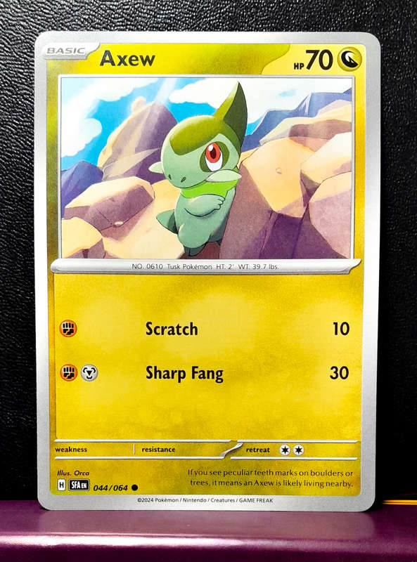 Pokemon Cards - Axew 044/064  - Shrouded Fable (NM)