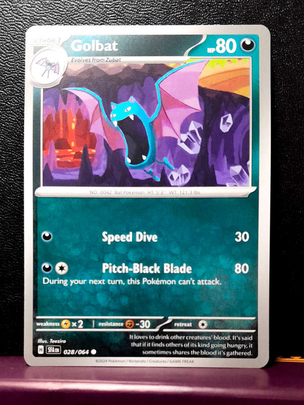 Pokemon Cards - Golbat 028/064  - Shrouded Fable (NM)