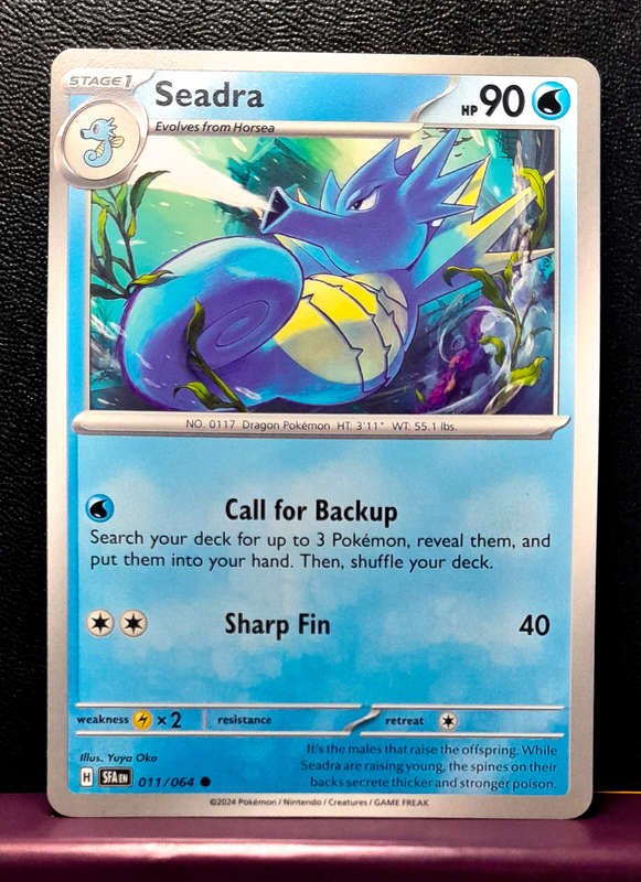 Pokemon Cards - Seadra 011/064  - Shrouded Fable (NM)
