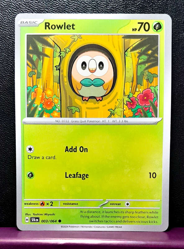 Pokemon Cards - Rowlet 003/064  - Shrouded Fable (NM)