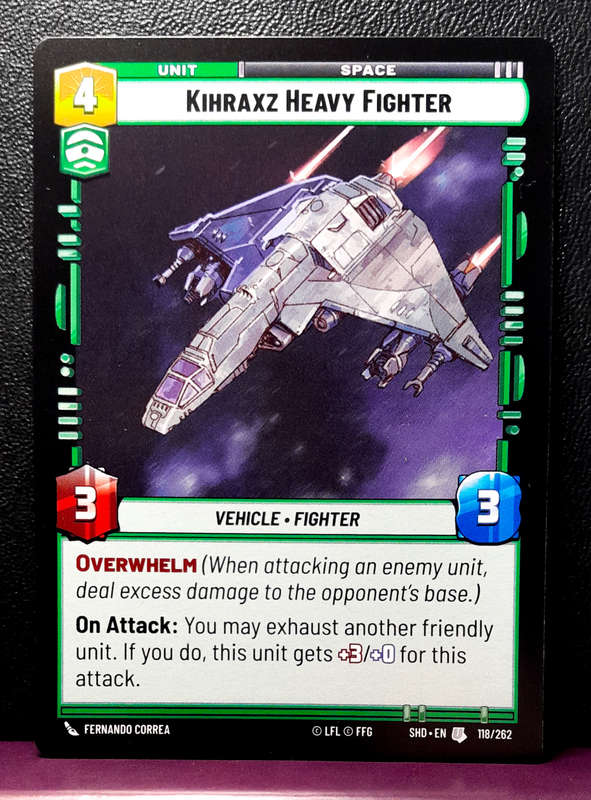 Star Wars Unlimited - Shadows of the Galaxy - Kihraxz Heavy Fighter 118/262 - NM