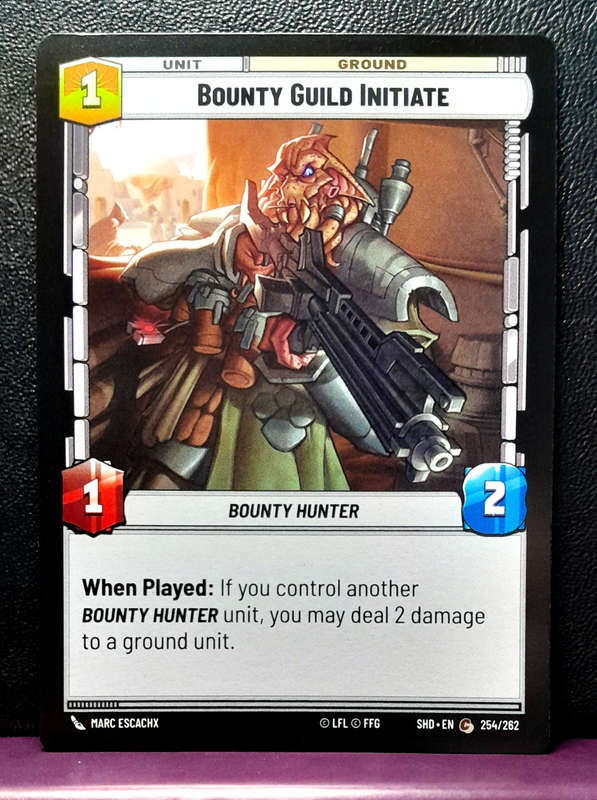 Star Wars Unlimited - Shadows of the Galaxy - Bounty Guild Initiate 254/262 - NM