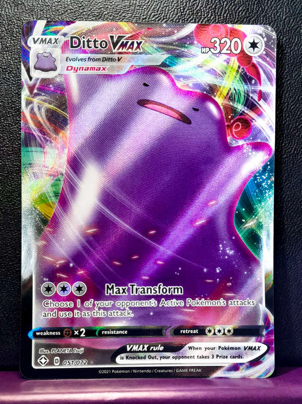 Pokemon Card - Ditto Vmax 051/072 - Holofoil Rare - Sword & Shield - Shining Fates