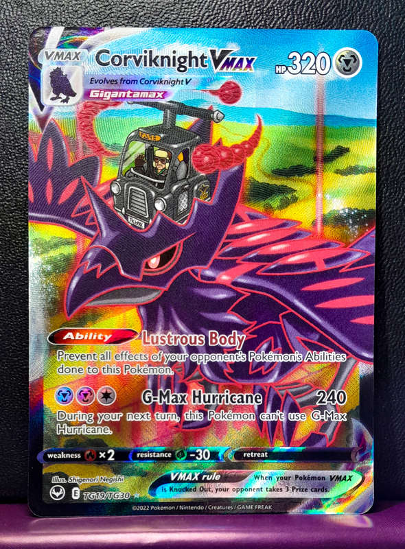 Pokemon Card - Corviknight Vmax TG19/TG30 - Alt Illustraition Rare - Silver Tempest