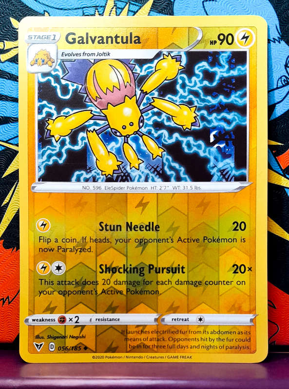 Pokemon Cards - Galvantula 056/185 - Reverse Holo - Vivid Voltage (NM)