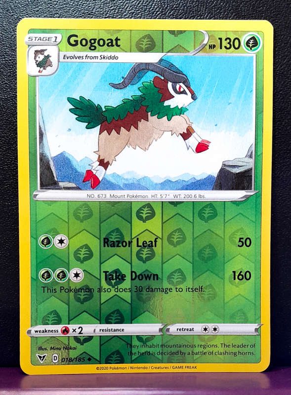 Pokemon Cards - Gogoat 018/185 - Reverse Holo - Vivid Voltage (NM)