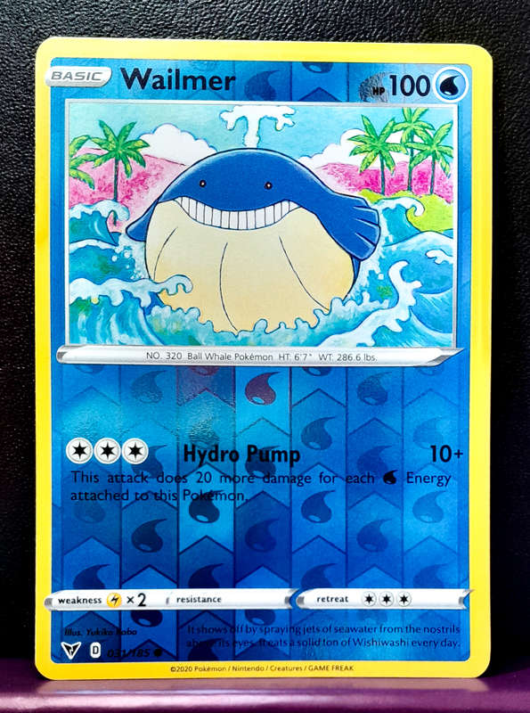 Pokemon Cards - Wailmer 031/185 - Reverse Holo - Vivid Voltage (NM)