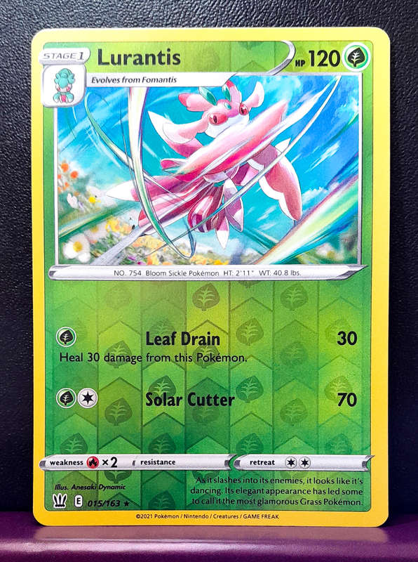 Pokemon Cards - Lurantix 015/163 - Reverse Holo Rare - Sword & Shield Battle Styles