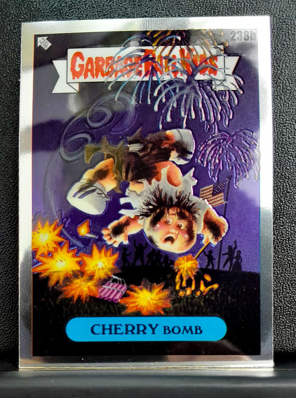 Topps Trading Card - Garbage Pail Kids - Cherry Bomb 238b - Chrome Foil - 2023 (NM)