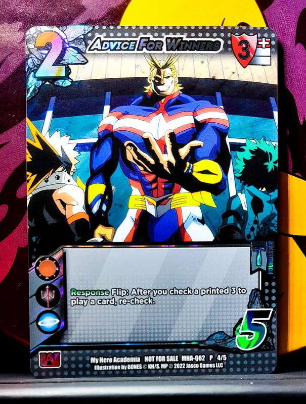 My Hero Academia CCG - Universus - Advice for Winners - Promo - Holofoil - 2022 NM