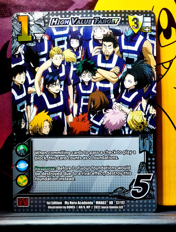 My Hero Academia CCG - 1st Edition- Universus - High Value Target 17/117 - XR - Holofoil - 2022 NM