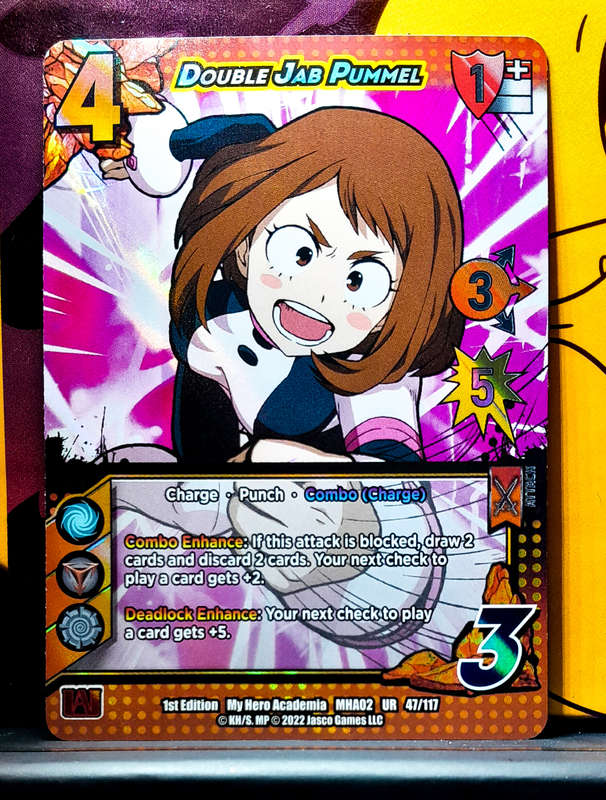 My Hero Academia CCG - 1st Edition- Universus - Double Jab Pummel - UR - Holofoil - 2022 NM