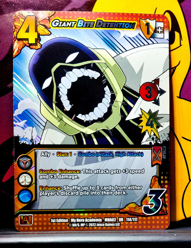 My Hero Academia CCG - 1st Edition- Universus - Giant Bite Detention 114/117- UR - Holofoil - 2022NM