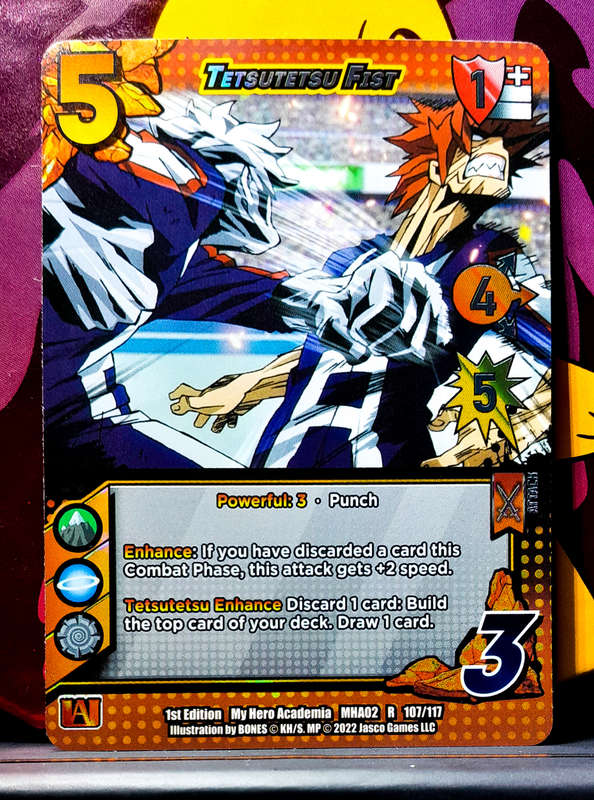 My Hero Academia CCG - 1st Edition- Universus - Tetsutetsu Fist 107/117 - R - Holofoil - 2022 NM