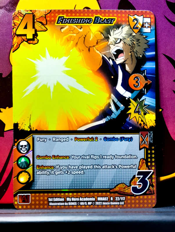 My Hero Academia CCG - 1st Edition- Universus - Finishing Blast 22/117 - Holofoil - 2022 NM