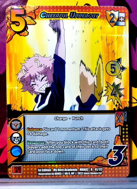 My Hero Academia CCG - 1st Edition- Universus - Cheerful Uppercut 41/117 - R  - Holofoil - 2022 NM