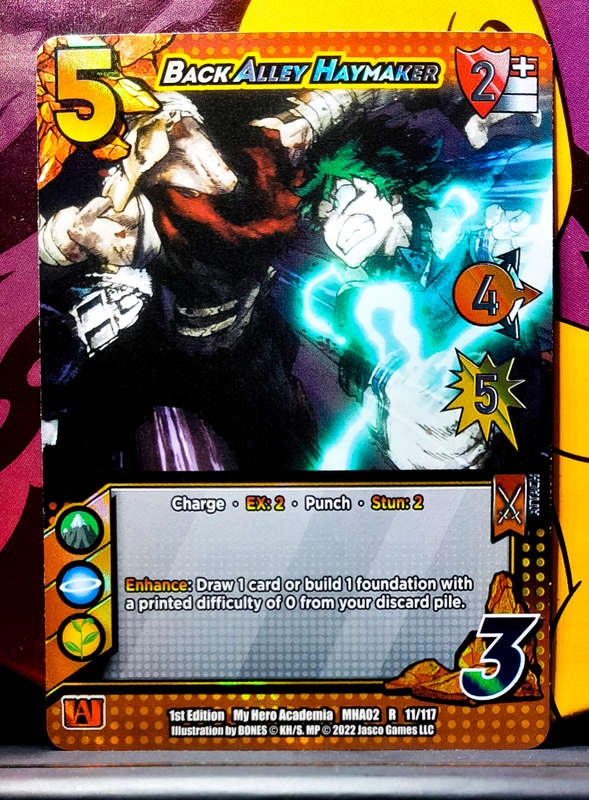 My Hero Academia CCG - 1st Edition- Universus - Back Alley Haymaker 11/117 - R - Holofoil - 2022 NM