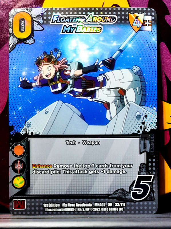 My Hero Academia CCG - 1st Edition- Universus - Floating Around My Babies 33/117- XR - Holofoil - NM