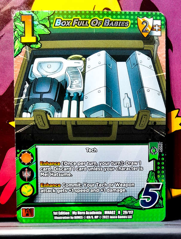 My Hero Academia CCG - 1st Edition- Universus - Box Full Of Babies 29/117 - R - Holofoil - 2022 NM