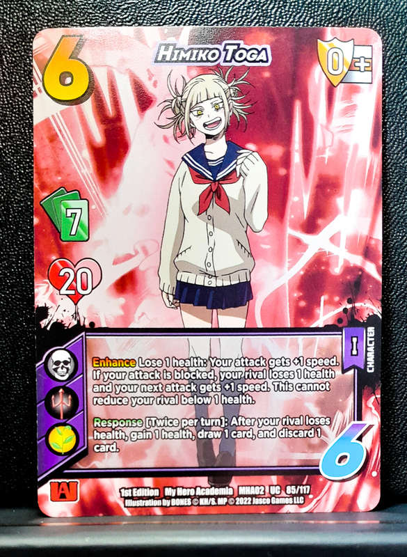 My Hero Academia CCG - 1st Edition- Himiko Toga 85/117 - Character Card - Non-foil - NM