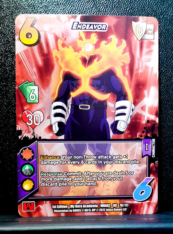 My Hero Academia CCG - 1st Edition- Endeavor 76/117 - Character Card - Non-foil - NM