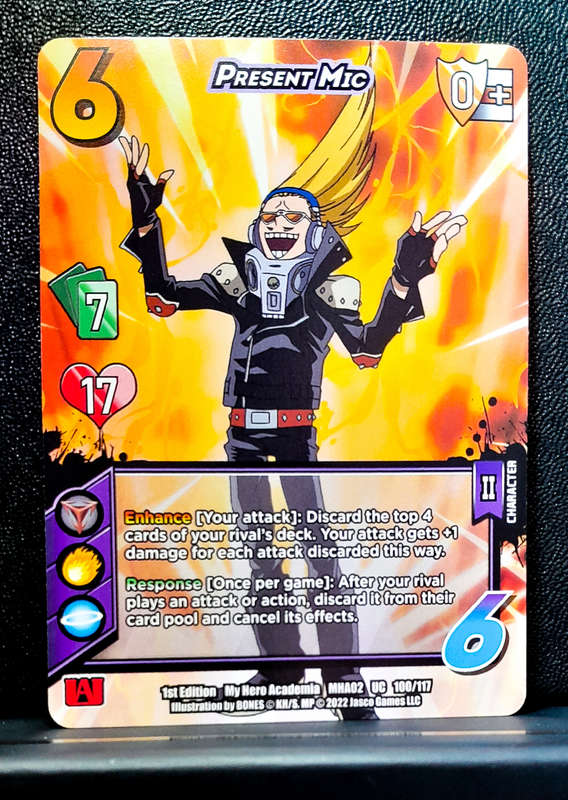 My Hero Academia CCG - 1st Edition- Present Mic 100/117 - Character Card - Non-foil - NM